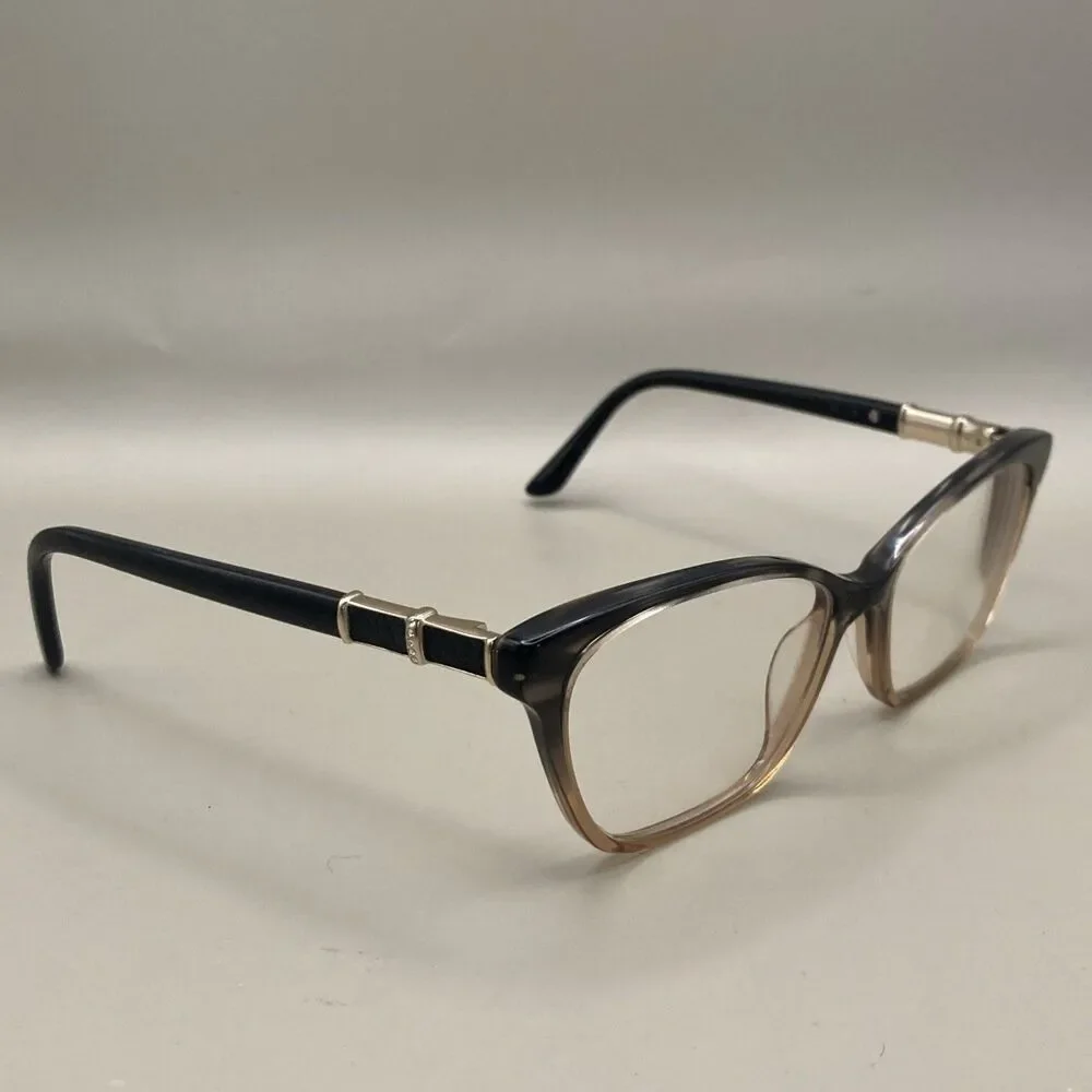 Badgley Mischka Berenice 52 15-135 Eyeglasses Brown Cat Eye FRAMES ONLY